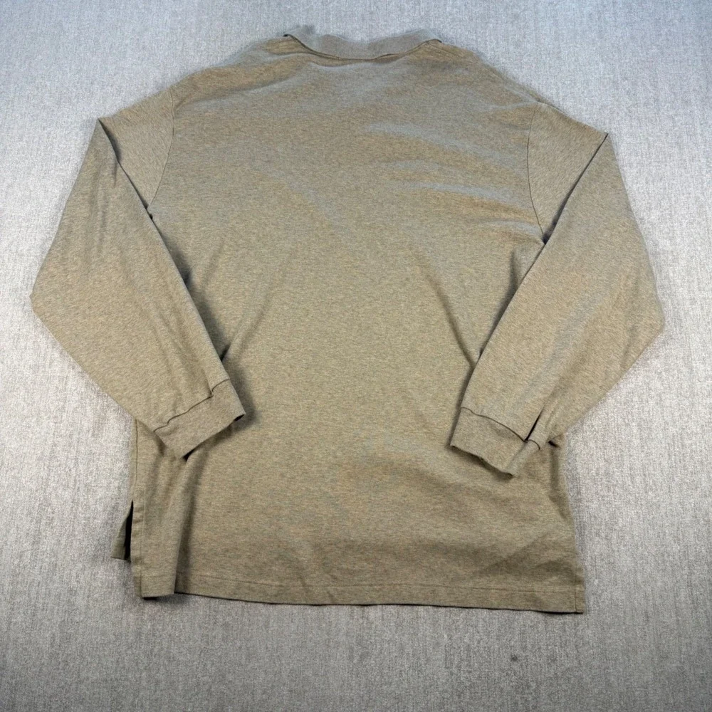 Polo Ralph Lauren Polo Shirt Mens XXL Tan Long Sleeve Cotton Pony Logo